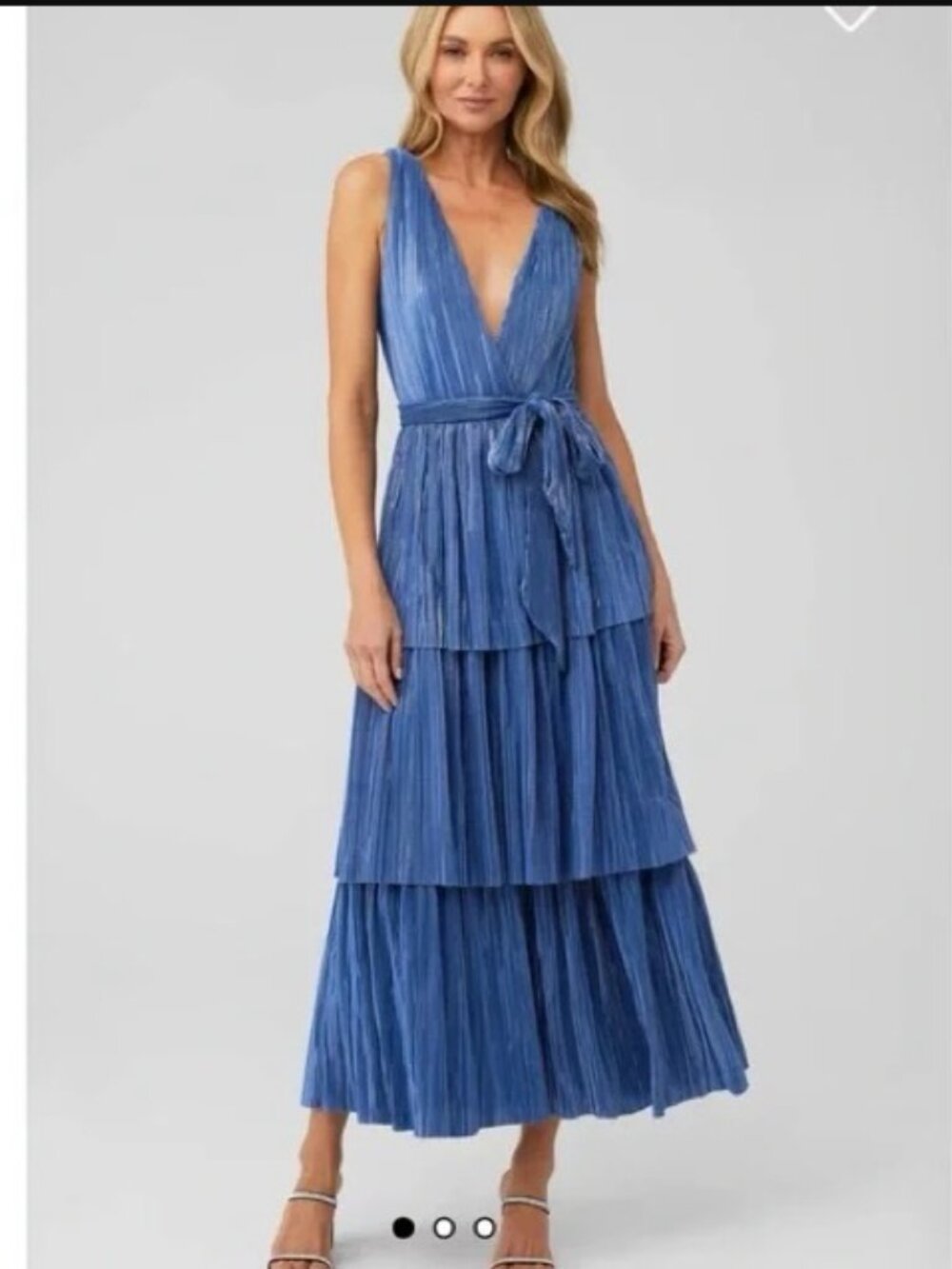 Sabina Musayev Alma Midi Dress Blue Large – ZIPPER FLAW